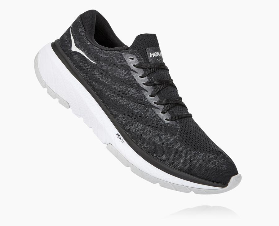 Hoka One One Cavu 3 - Men Running Shoes - Black/White,Australia WGP-687132